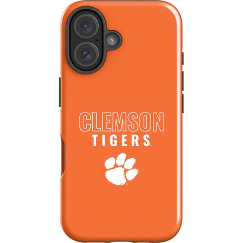 Clemson University Tigers Logo iPhone 16 Plus Impact Case